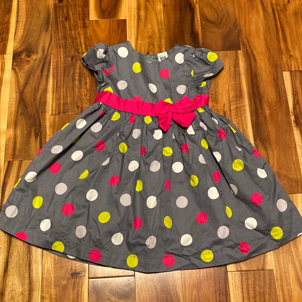 Girl’s Size 24 Months Cotton Polka Dot Carter’s Party Dress- Like New!